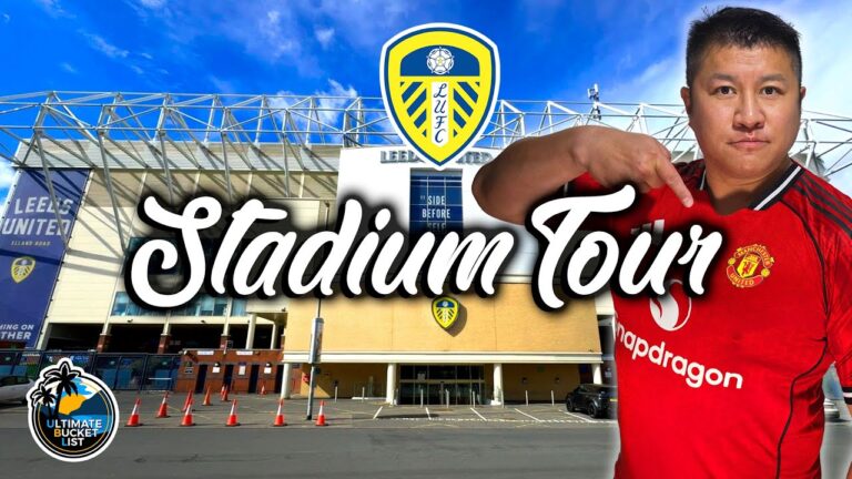 ⚽ Leeds United Stadium Tour – Elland Road Football Travel Guide … in a Manchester United shirt.